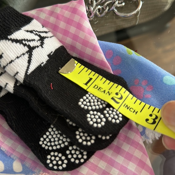 Non-Skid Dog Socks.  Four socks.  
Size 4.5 accord to chart.  NWOT - Picture 4 of 4